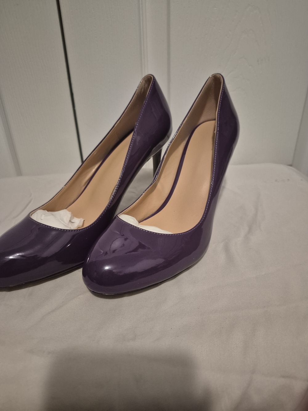 Patent Purple Women's Classic Round-Toe Heels